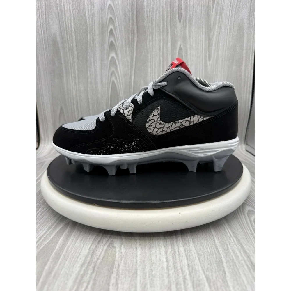 Nike Air Jordan Stadium 90 Mens Size 7.5 Black Cement Football Cleats HQ0210-060